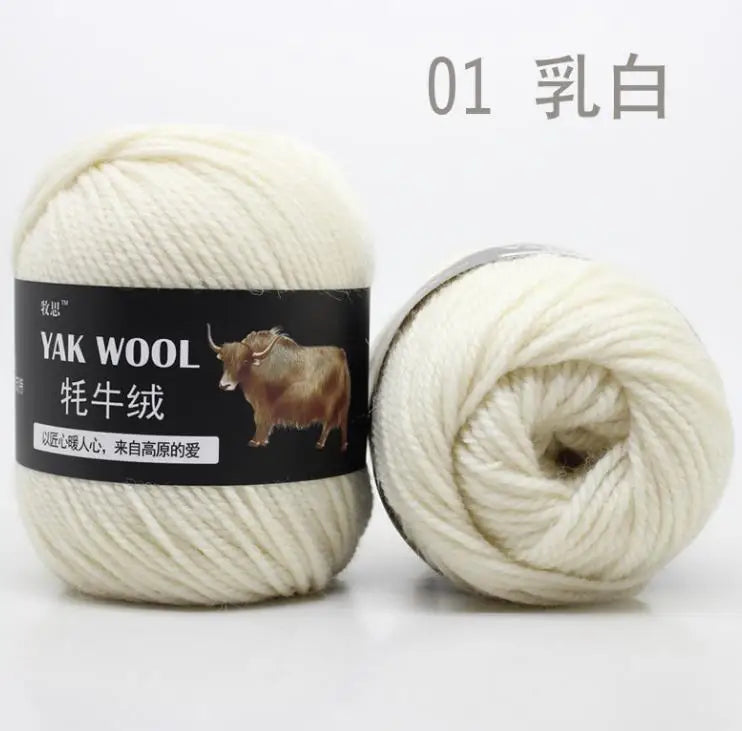 Yak Wool 3-Strand Yarn – Medium-Weight Yarn for Sweaters, Coats & Accessories