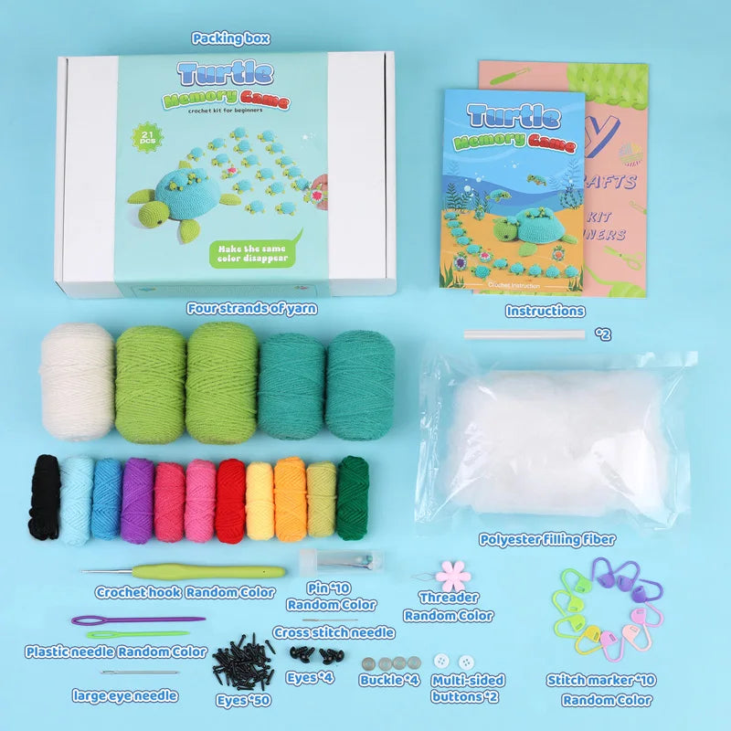 MIUSIE Beginner Crochet Kit with Memory Game