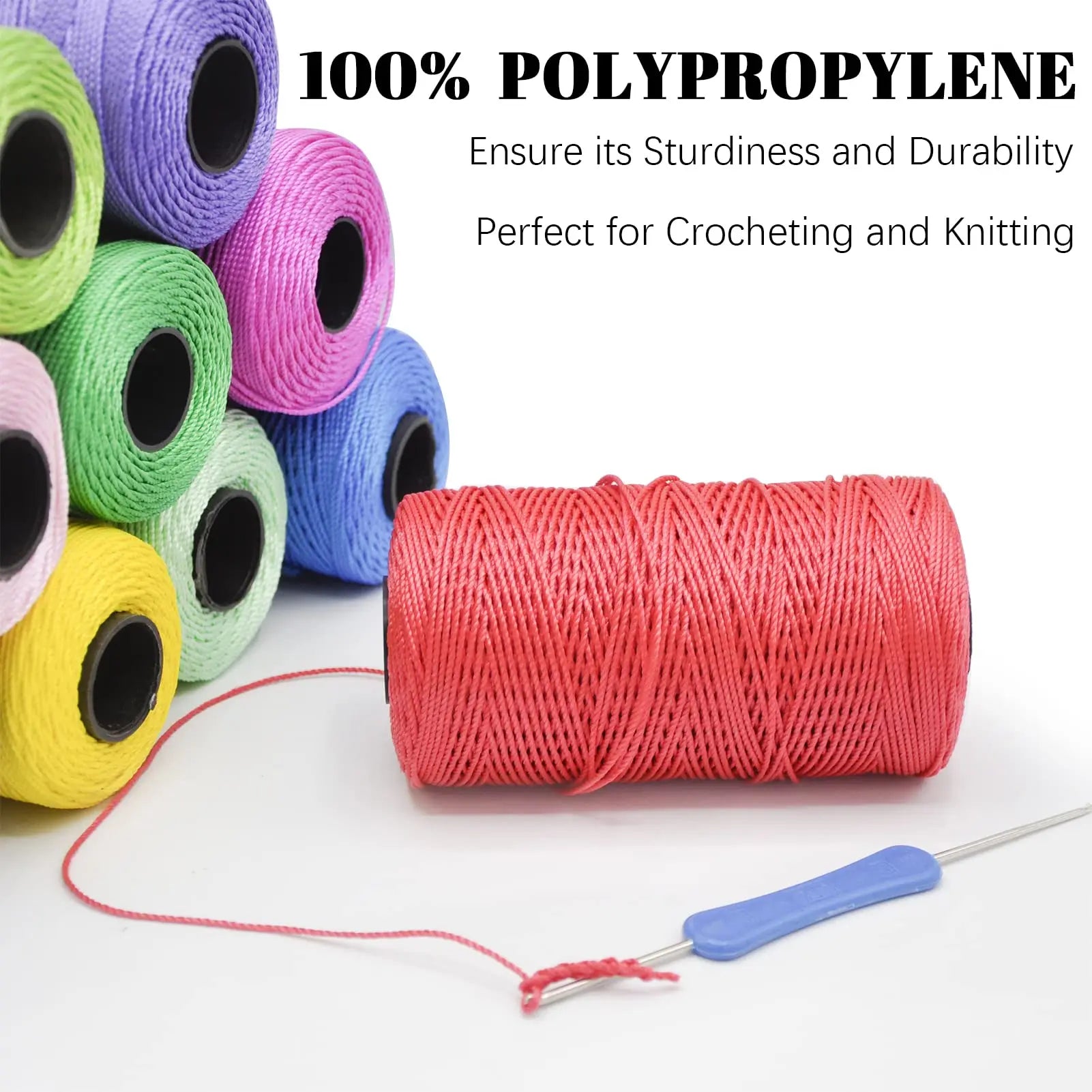 1.5mm Ice Silk Crochet Yarn – 200m Polypropylene Thread