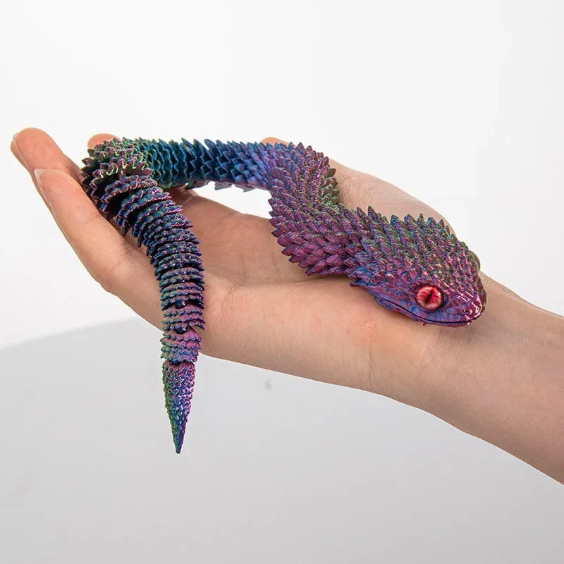 3D Printed Movable Snake – 2025 New Year Gift & Desktop Ornament