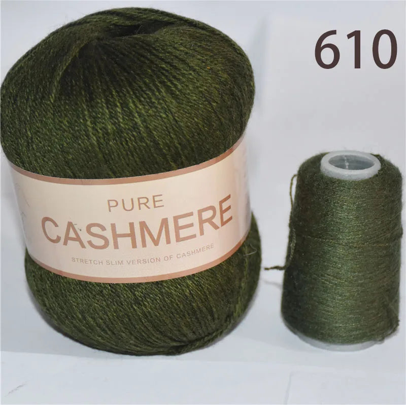 5pcs Pure Mongolian Cashmere Yarn – 3-Ply Worsted Hand Knitting Thread