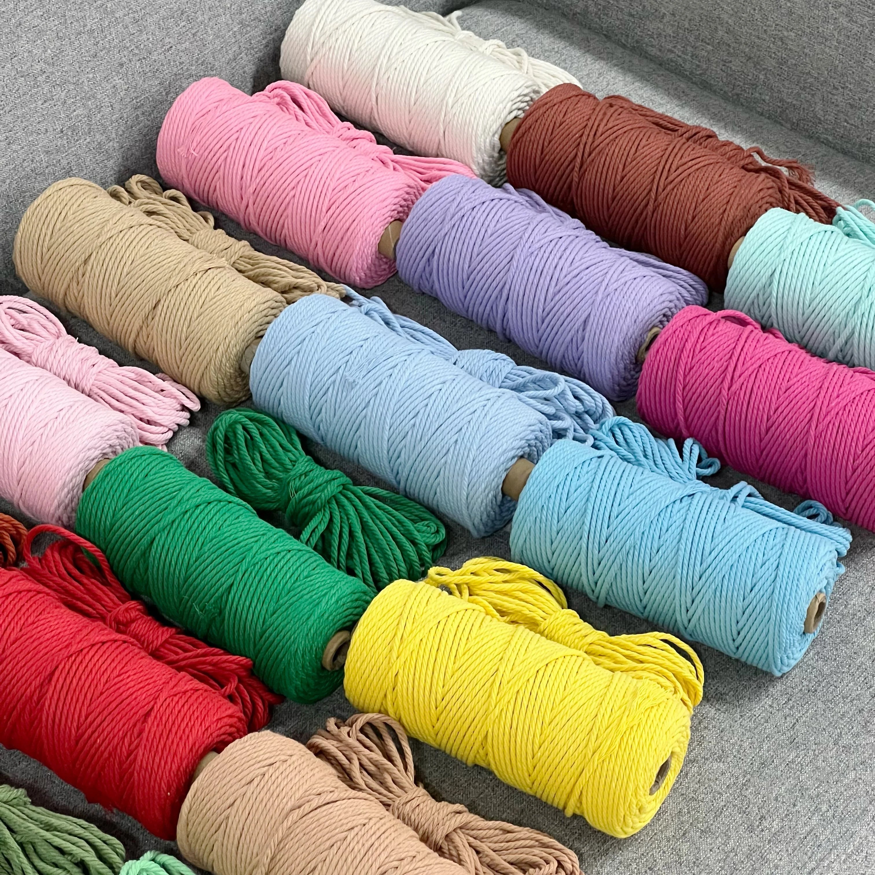 10m 4mm Braided Cotton Macrame Rope – Natural DIY Craft Cord