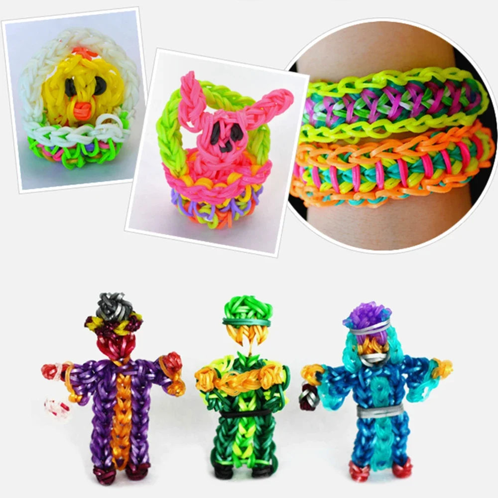 DIY Loom Rubber Bands Bracelet Making Kit – Woven Lacing Craft Toy Gift