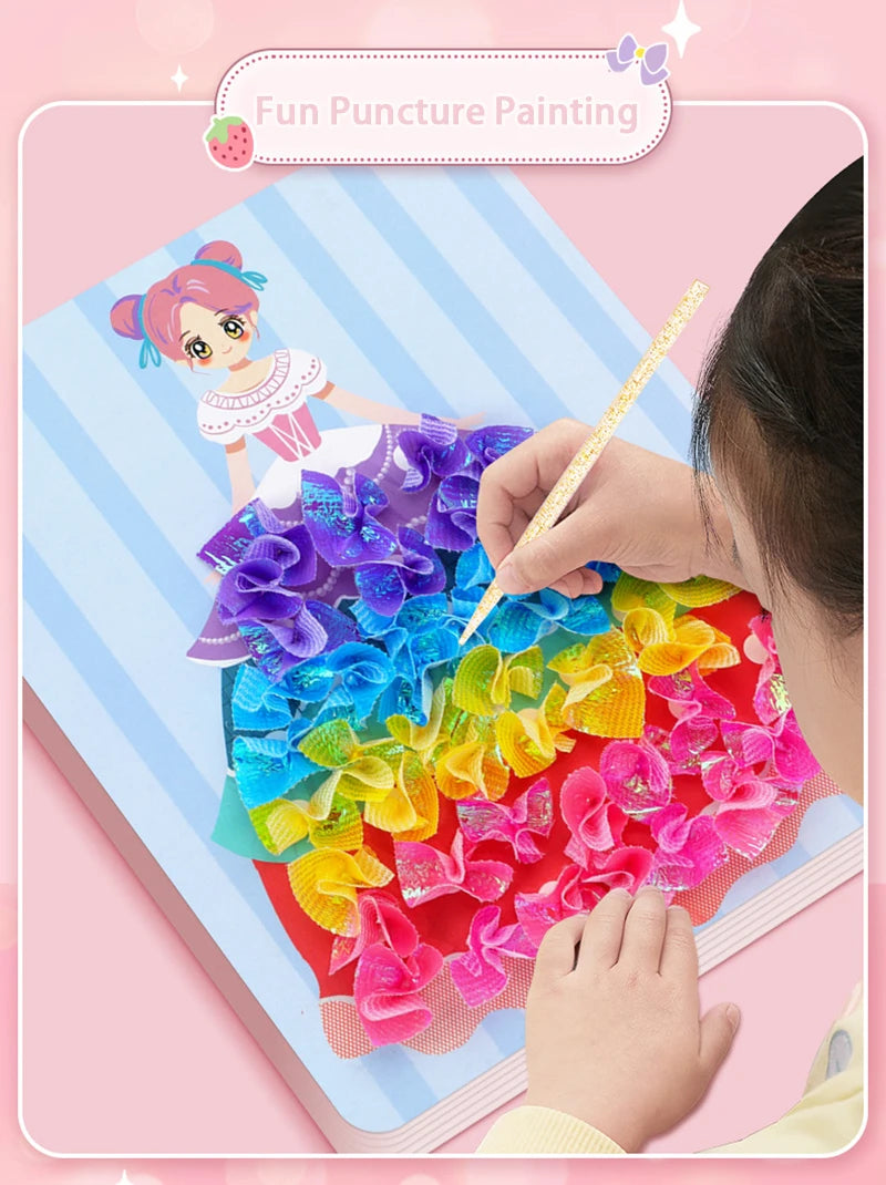 DIY Puzzle Puncture Painting Card Set for Kids