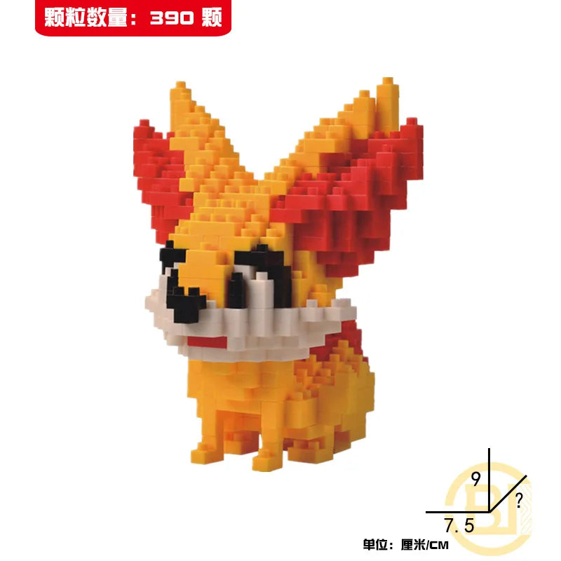 Mini Pokémon Building Blocks – Pikachu, Charizard, Eevee, Mewtwo