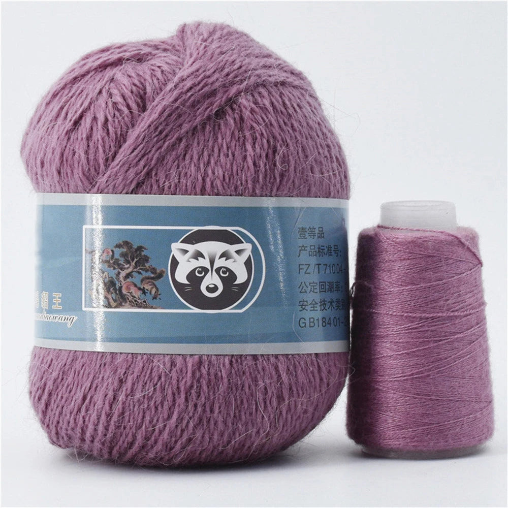 5 Pcs Cashmere Mink Fur Yarn for Hand Knitting  Long Plush Wool Crochet Knitting Yarn for Fall Winter Luxury Needlework Diy Knit