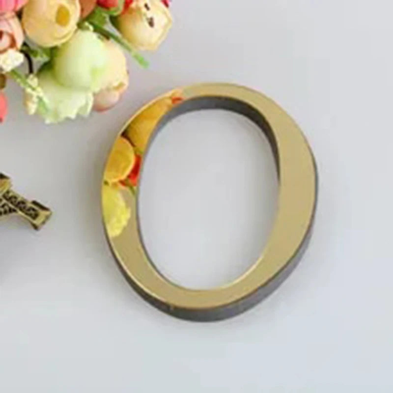 3D Mirror Acrylic Gold Letter Wall Stickers 10CM