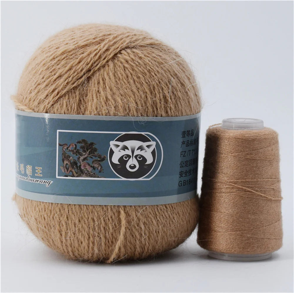 5 Pcs Cashmere Mink Fur Yarn for Hand Knitting  Long Plush Wool Crochet Knitting Yarn for Fall Winter Luxury Needlework Diy Knit