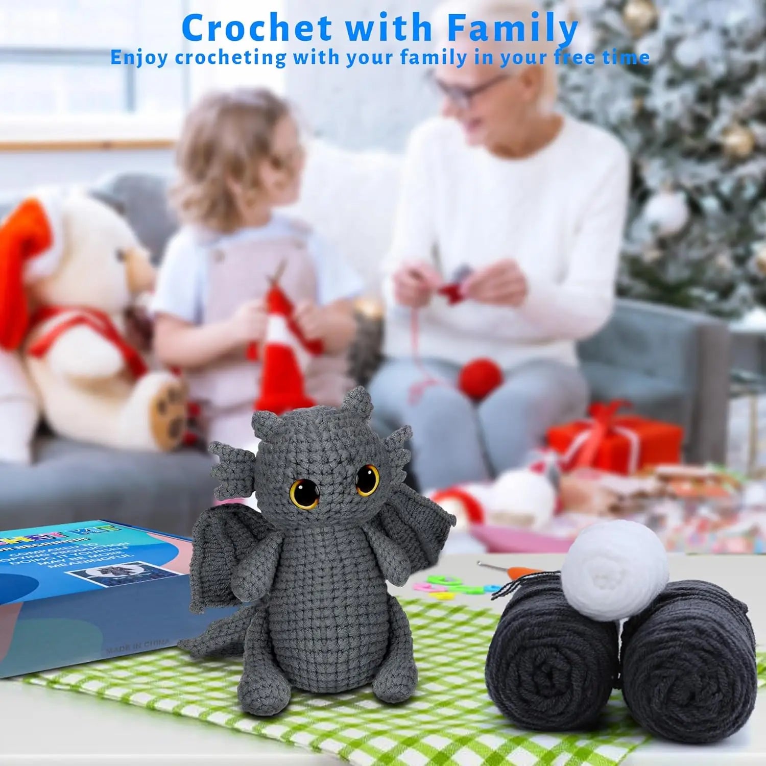 Beginner Crochet Dragon Kit with Video Tutorials