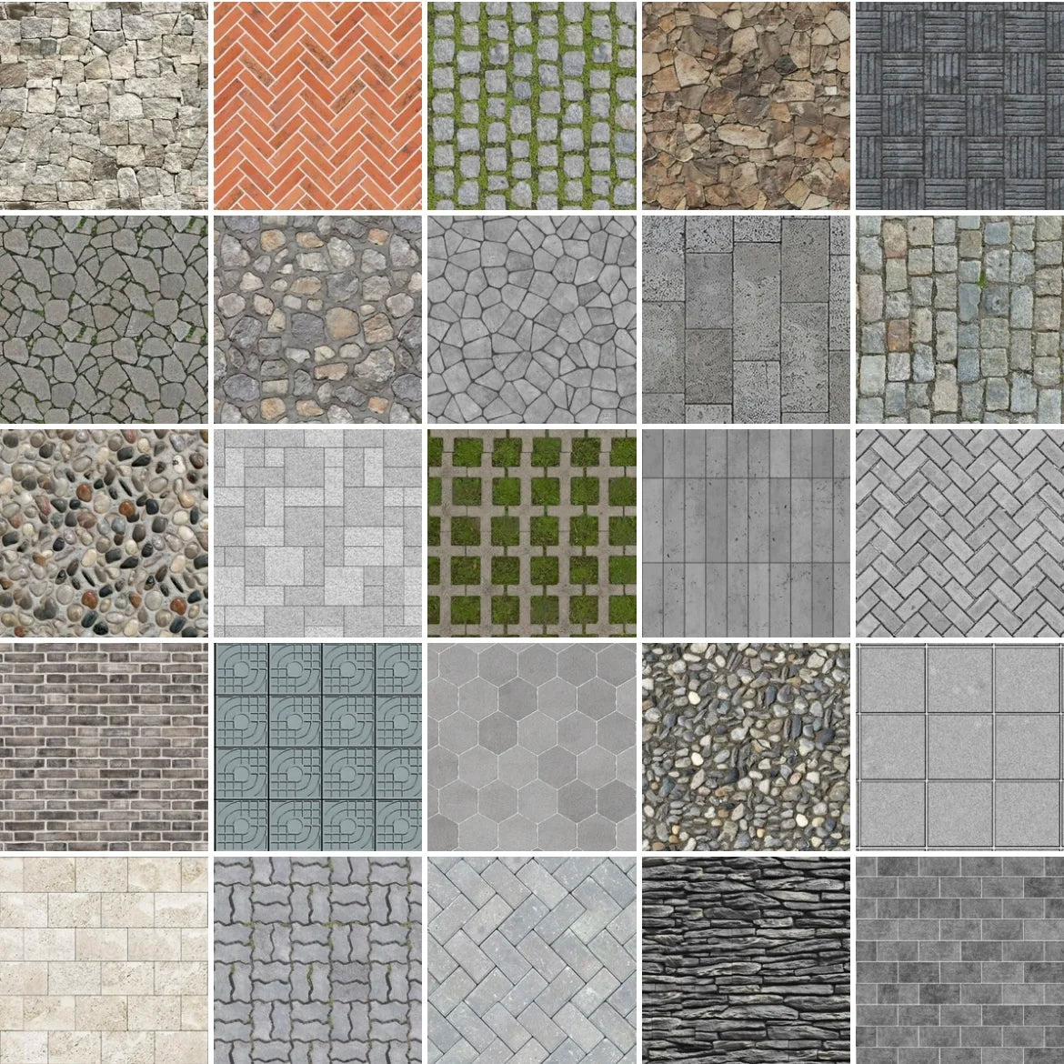 Miniature Road & Pavement Sticker Set (2pcs, 21x29cm)