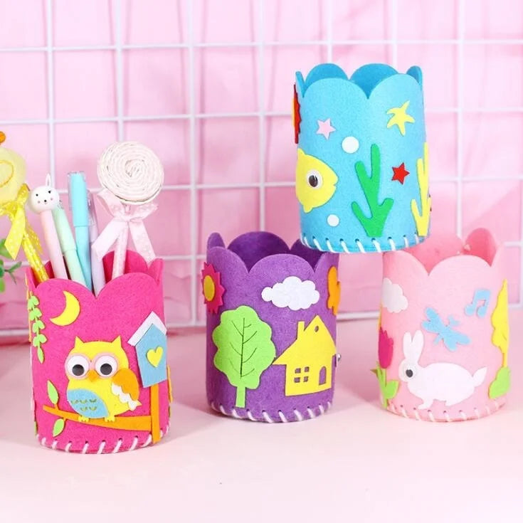 4PCS DIY Pencil Holder Craft Kit for Kids