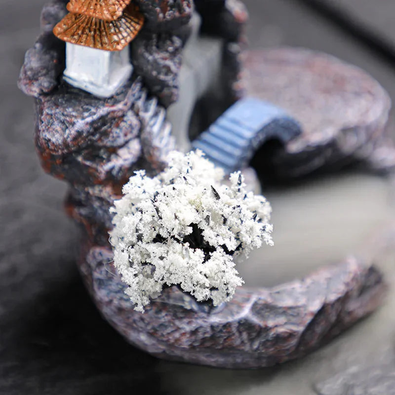 Backflow Waterfall Incense Burner with Cones for Aromatherapy and Home Decor