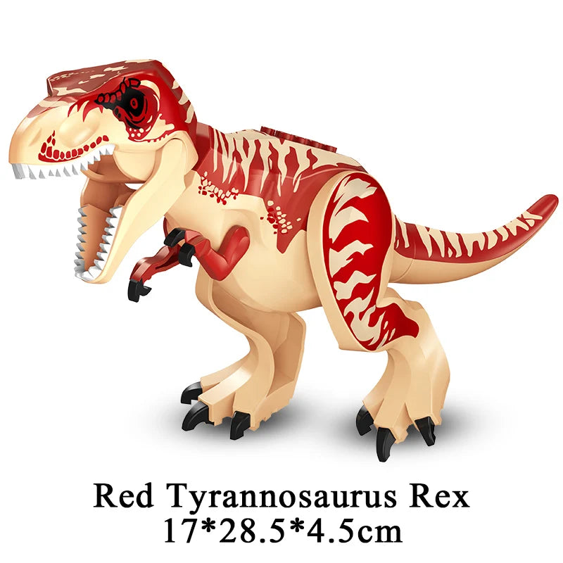 Jurassic Dinosaur Building Blocks – T-Rex, Raptor, Triceratops Models