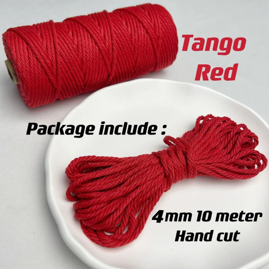 10m 4mm Braided Cotton Macrame Rope – Natural DIY Craft Cord