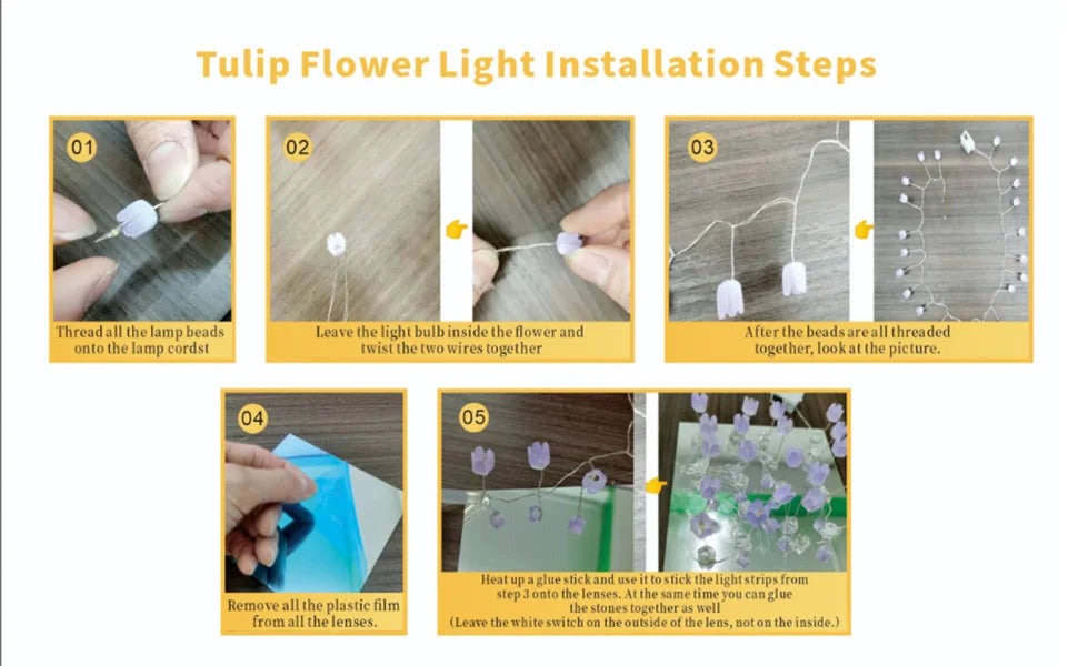 DIY Tulip LED Night Light & Mirror Cube Gift