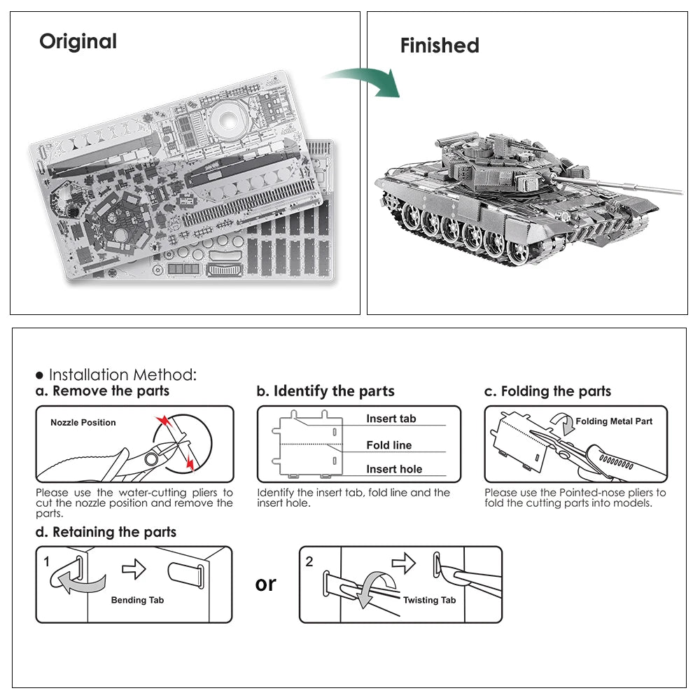 Piececool 3D Metal Tank Model Kit