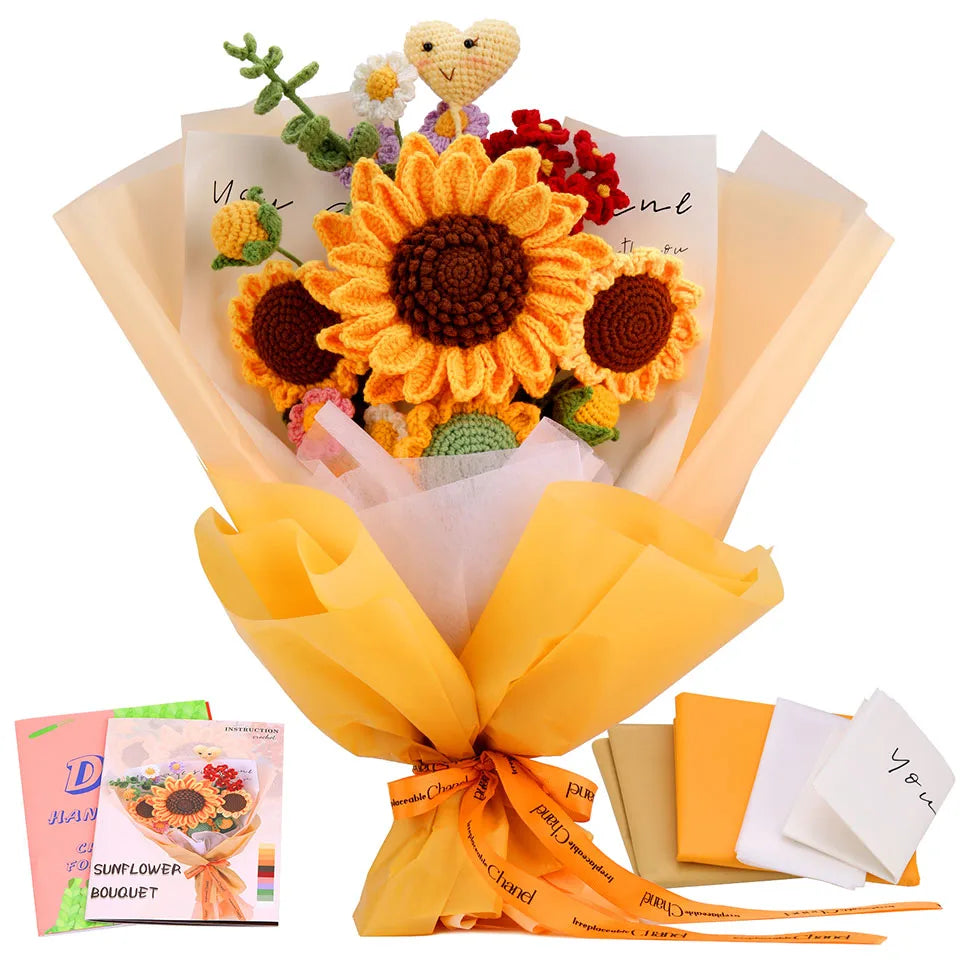 KRABALL Crochet Flower Bouquet Kit for Beginners