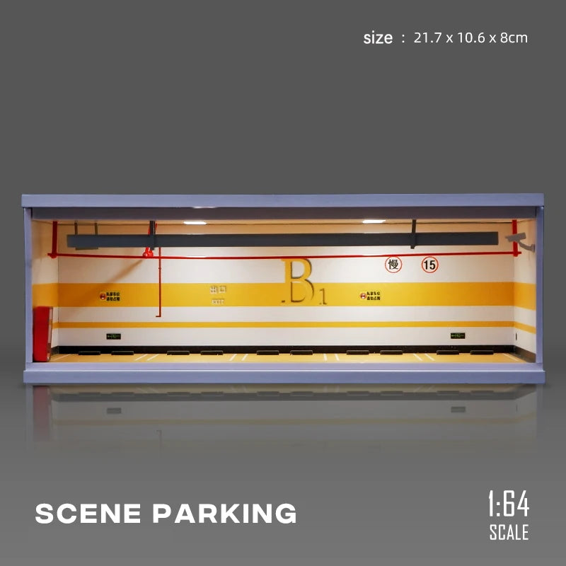 1/64 Scale Garage Model Scene with Lights – Diorama Decoration1/64 Scale Garage Model Scene with Lights – Diorama Decoration