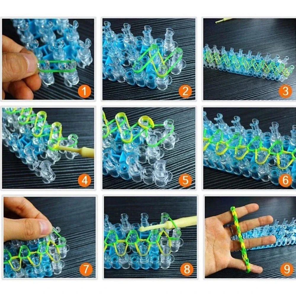 DIY Loom Rubber Bands Bracelet Making Kit – Woven Lacing Craft Toy Gift