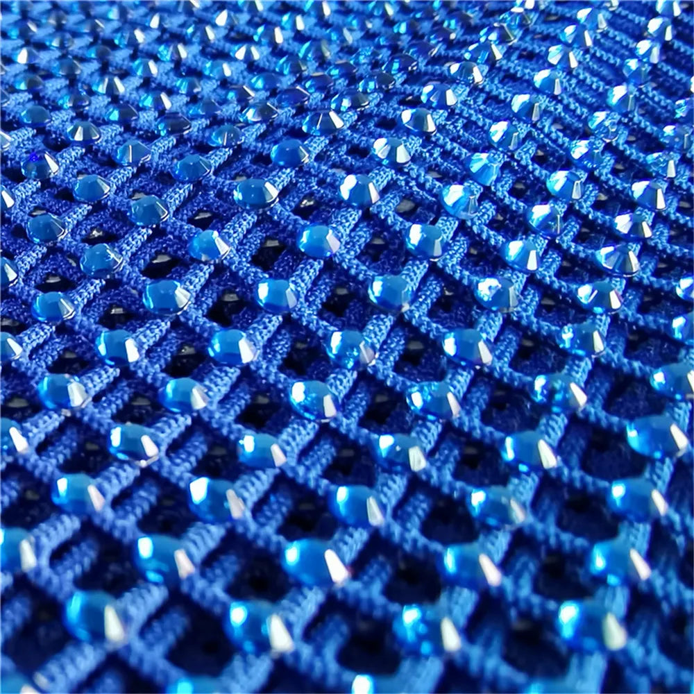 Rhinestone Mesh Applique Trim for DIY Crafts