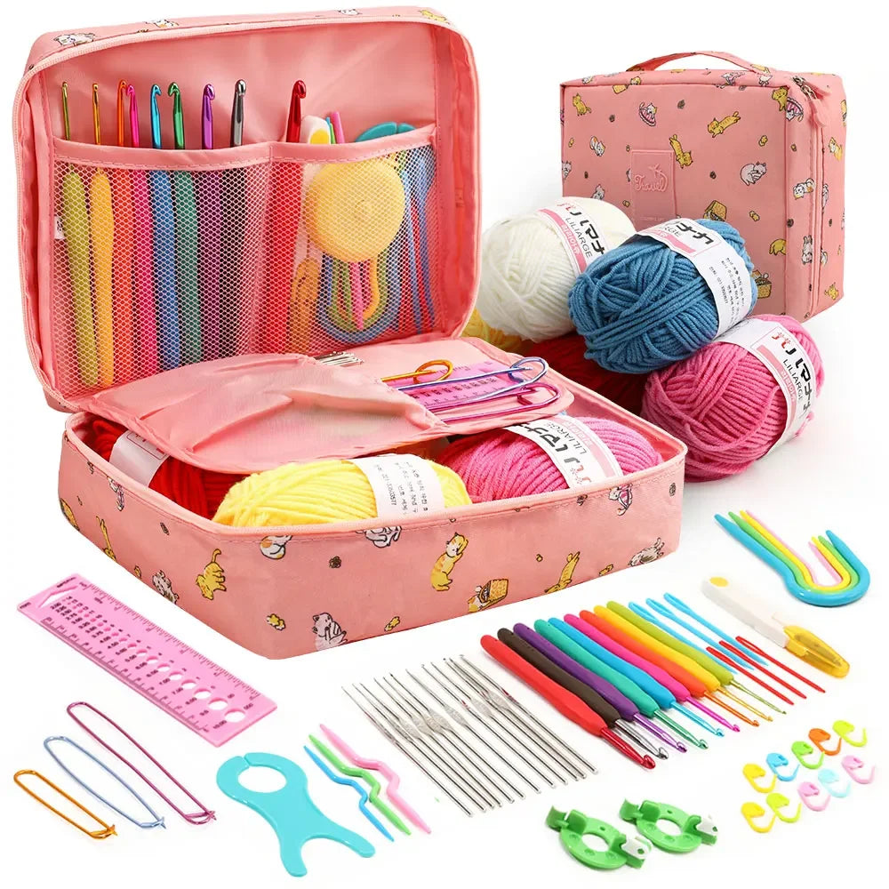 KOVEEN 59pcs Beginner Crochet Kit with Storage