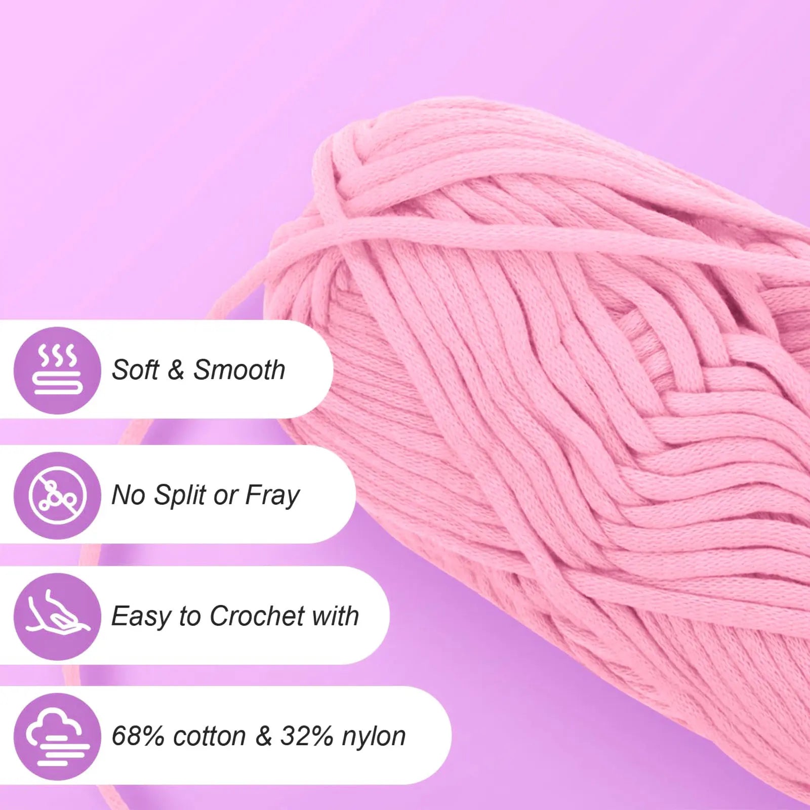 50g Cotton Blend Crochet Yarn – Beginner-Friendly Handcraft Thread