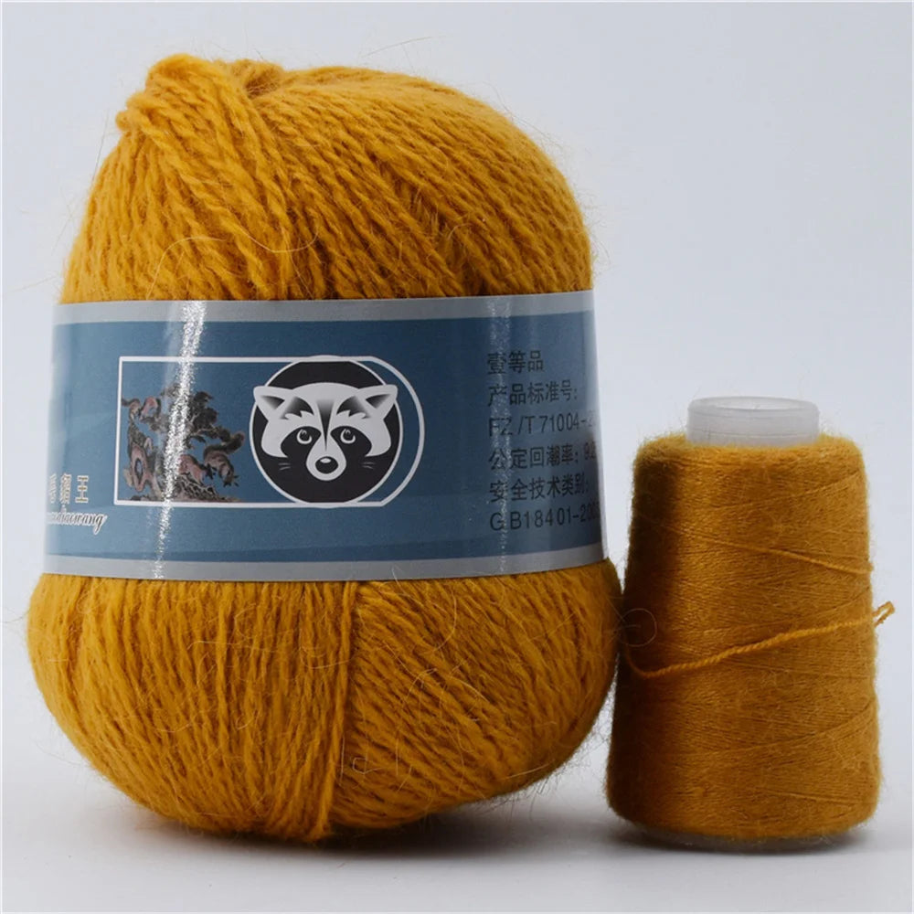 5 Pcs Cashmere Mink Fur Yarn for Hand Knitting  Long Plush Wool Crochet Knitting Yarn for Fall Winter Luxury Needlework Diy Knit