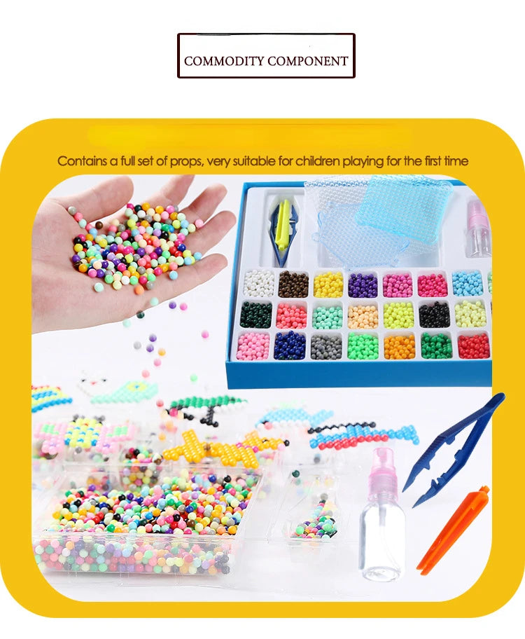 1000pcs DIY Water Spray Beads Craft Kit for Kids