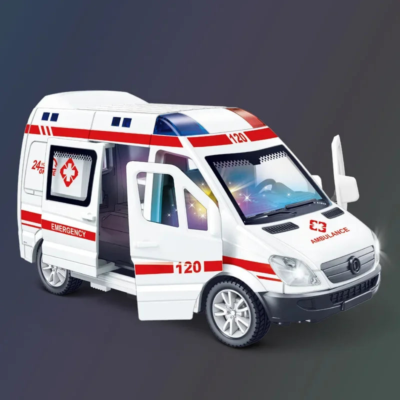1:32 Diecast Emergency Vehicles – Ambulance, Fire Truck, Police Car