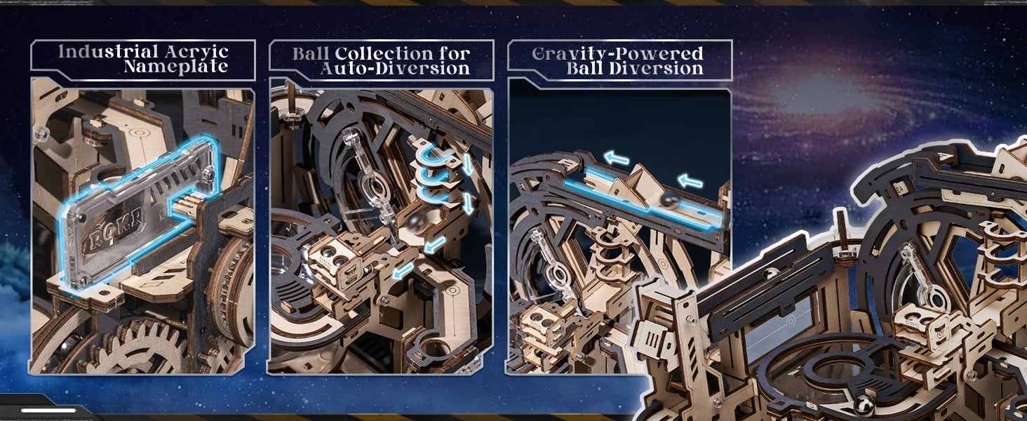 Robotime ROKR Electric Marble Spaceport 3D Puzzle