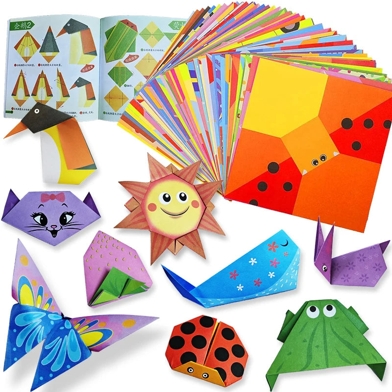 Origami Kit with Paper and Guide Book for Kids