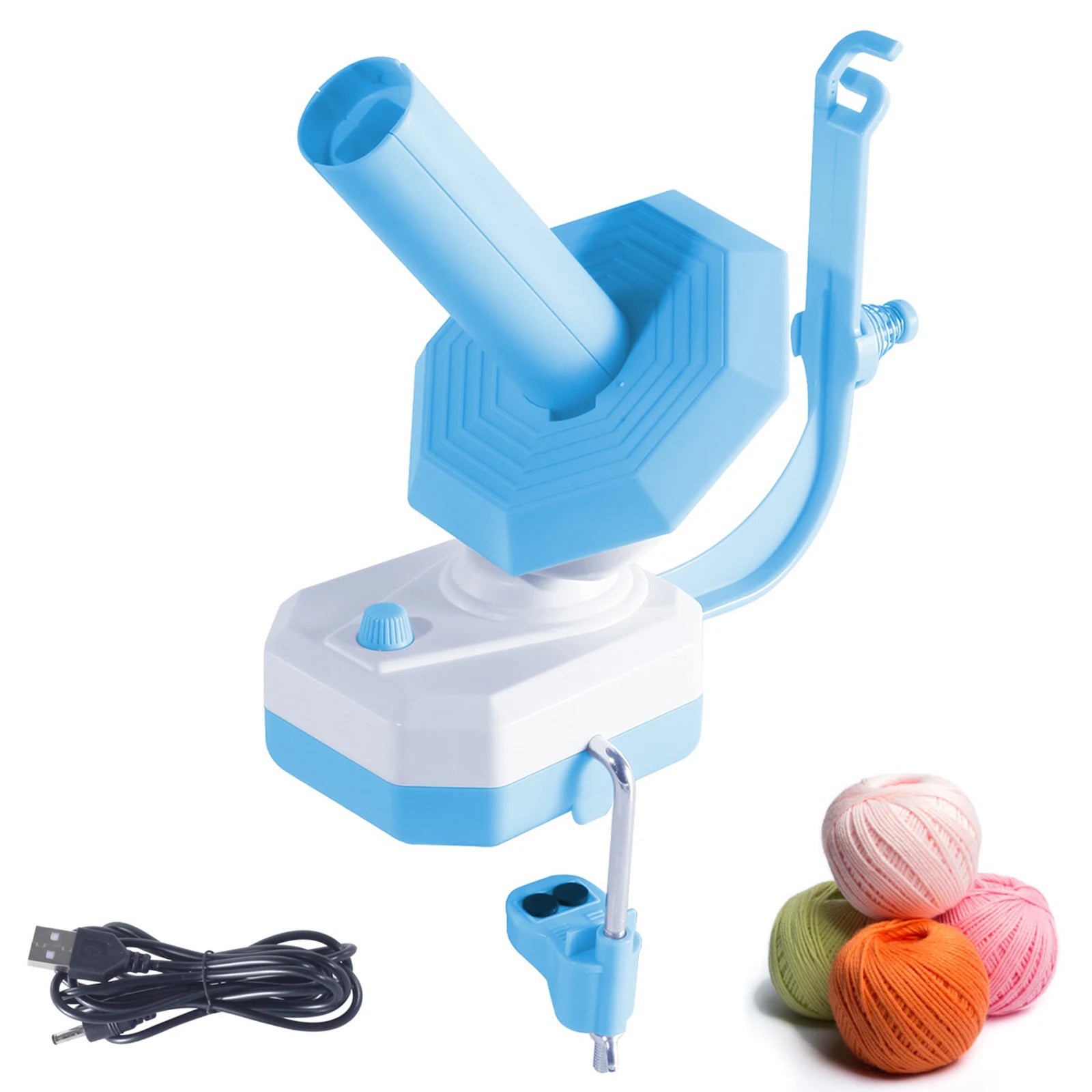 Electric Yarn Ball Winder – Automatic Yarn Dispenser for Crocheting & Knitting