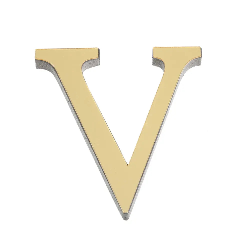 3D Mirror Acrylic Gold Letter Wall Stickers 10CM