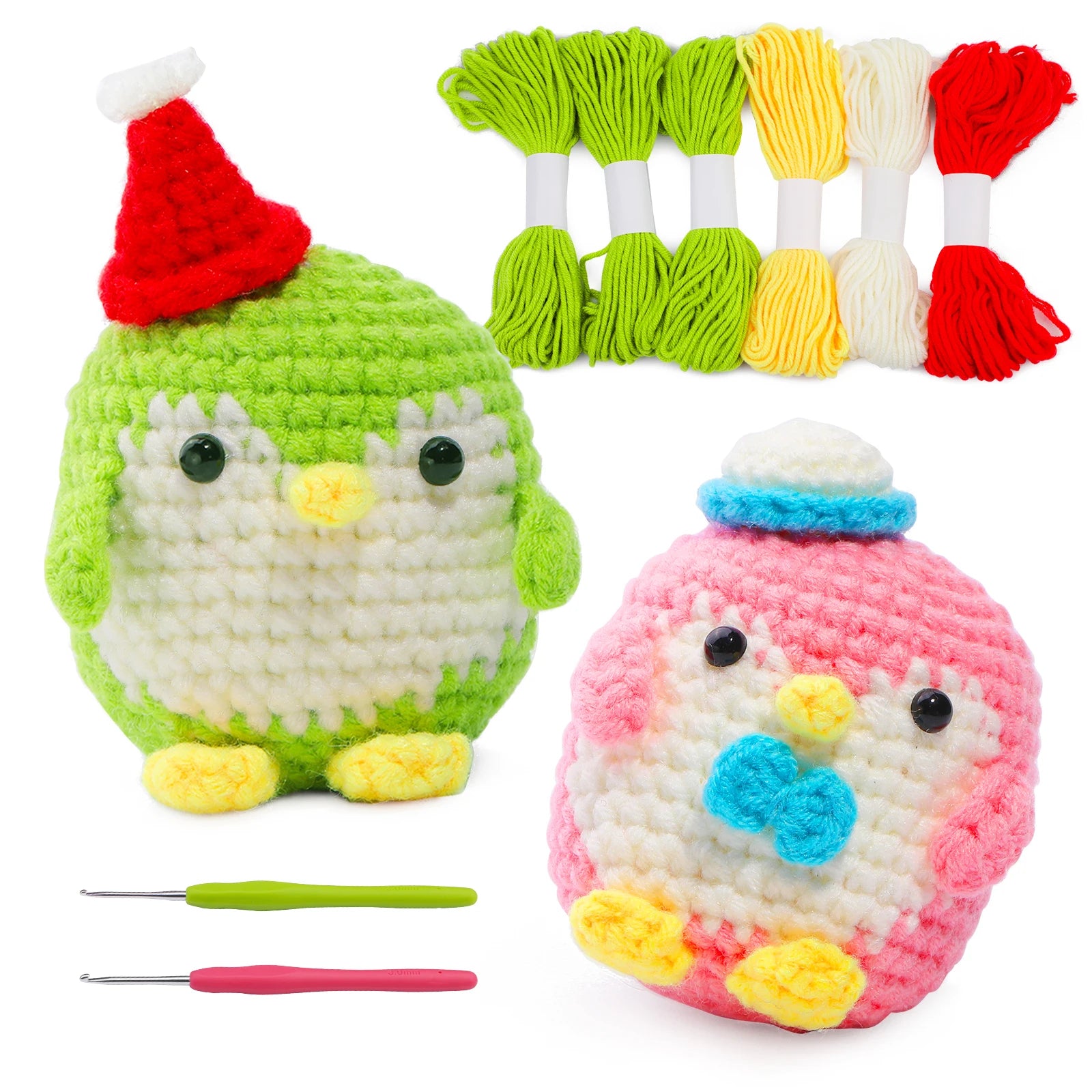 KRABALL Penguin Crochet Kit – Beginner Set with Video Tutorial