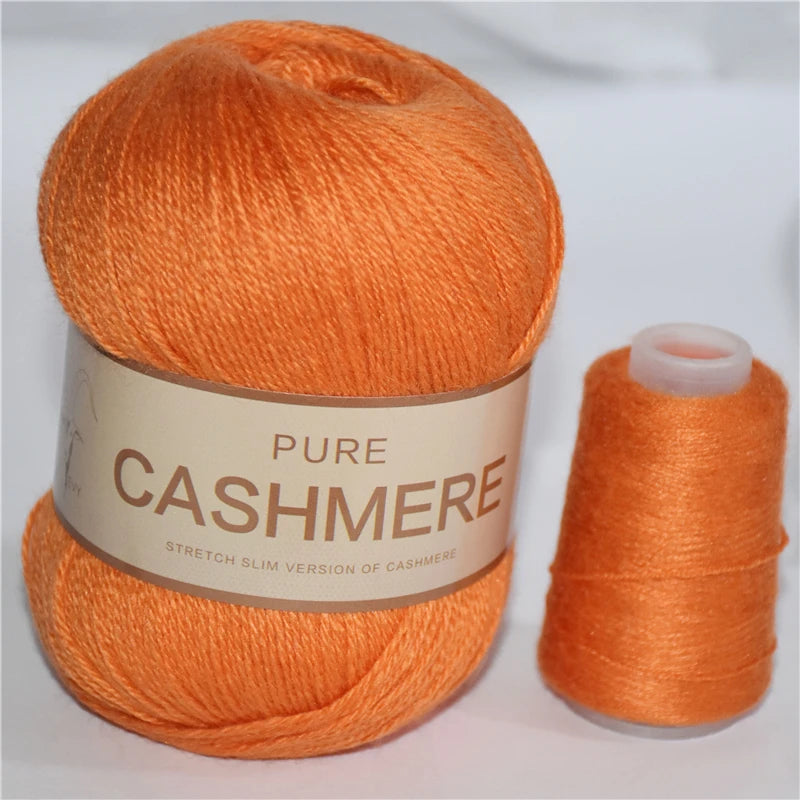 5pcs Pure Mongolian Cashmere Yarn – 3-Ply Worsted Hand Knitting Thread