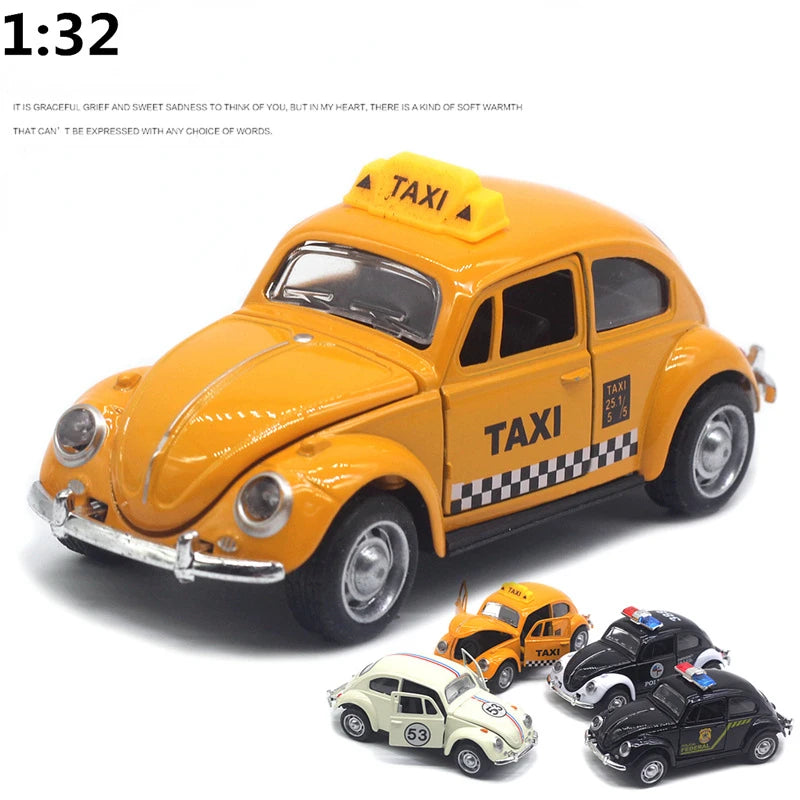 1:32 Beetle Alloy Car Diecasts Metal Classic Toy Model with Pull Back Function Vehicles for Child Gifts A931