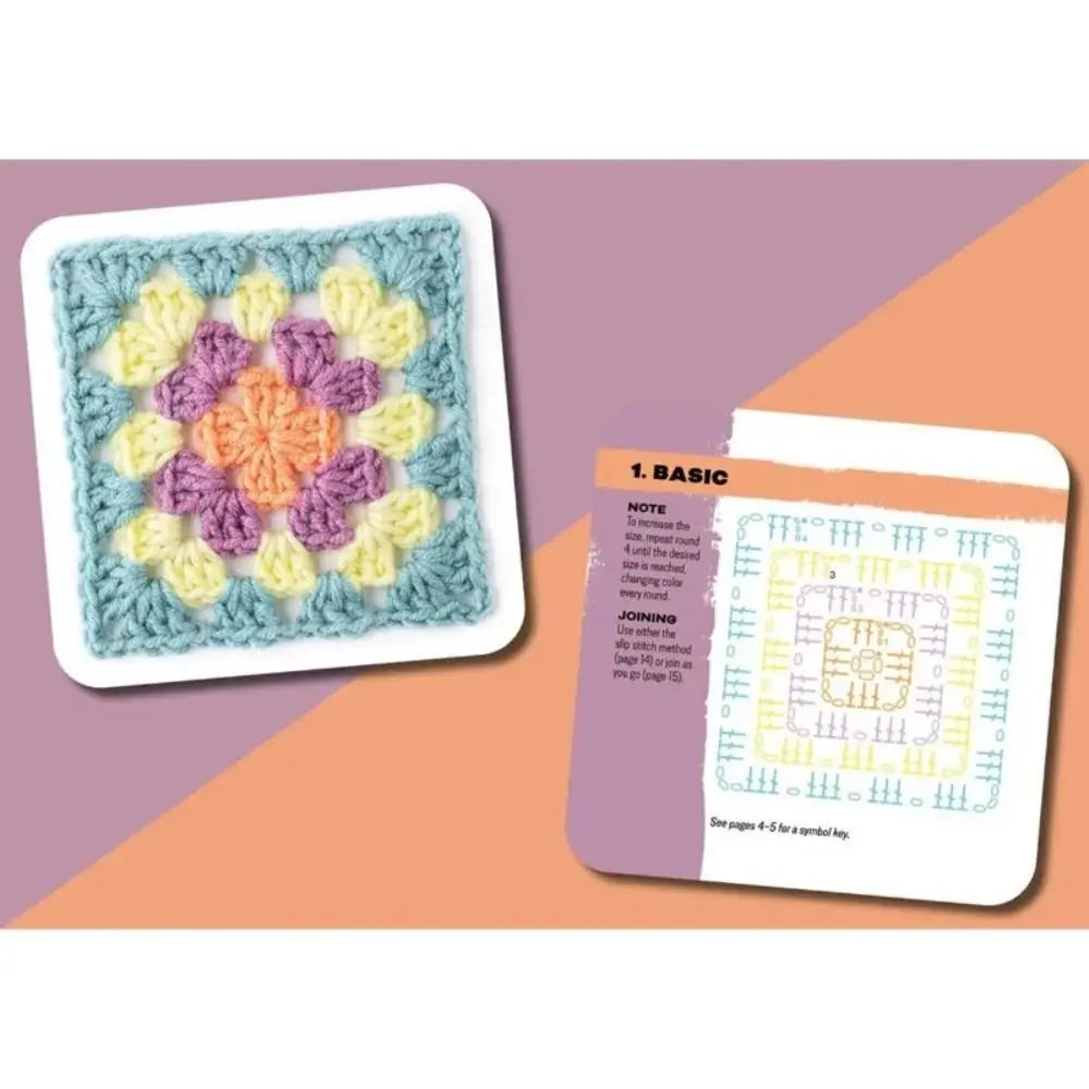 Granny Square Pattern Card Deck – DIY Knitting Kit for Adults