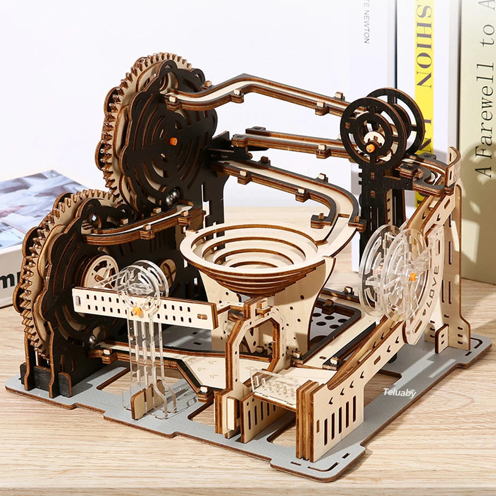 3D Wooden Marble Run Puzzle – Mechanical Model Kit
