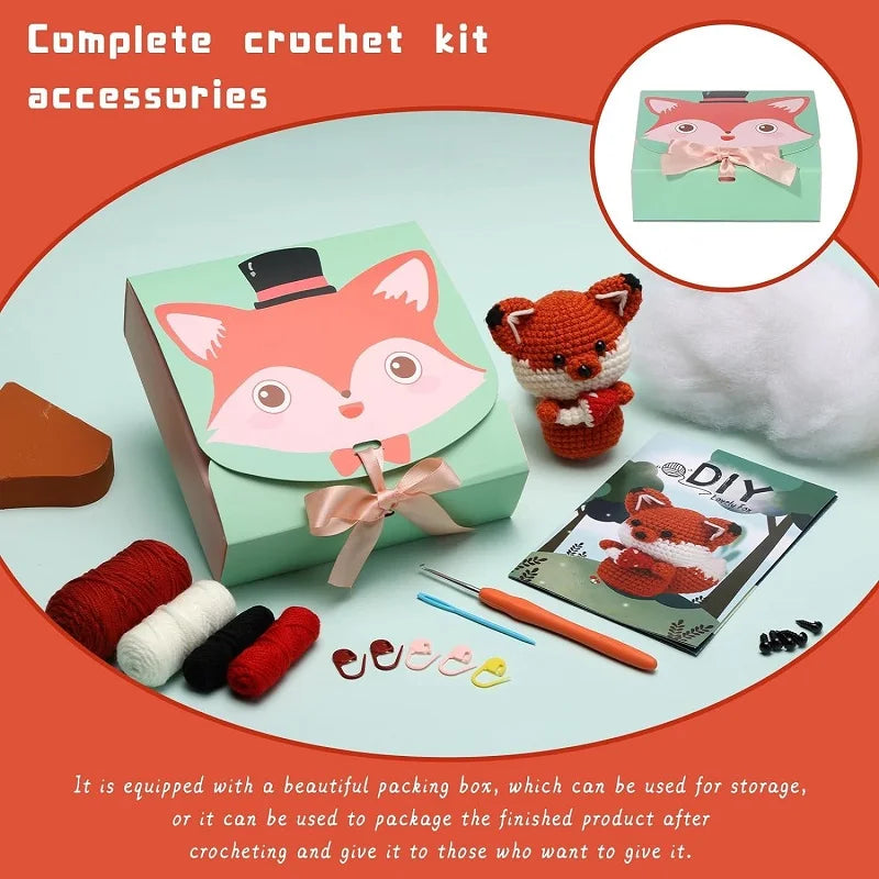 BUDDUR Animal Crochet Kit for Beginners