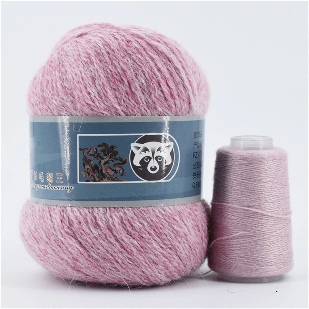 5 Pcs Cashmere Mink Fur Yarn for Hand Knitting  Long Plush Wool Crochet Knitting Yarn for Fall Winter Luxury Needlework Diy Knit