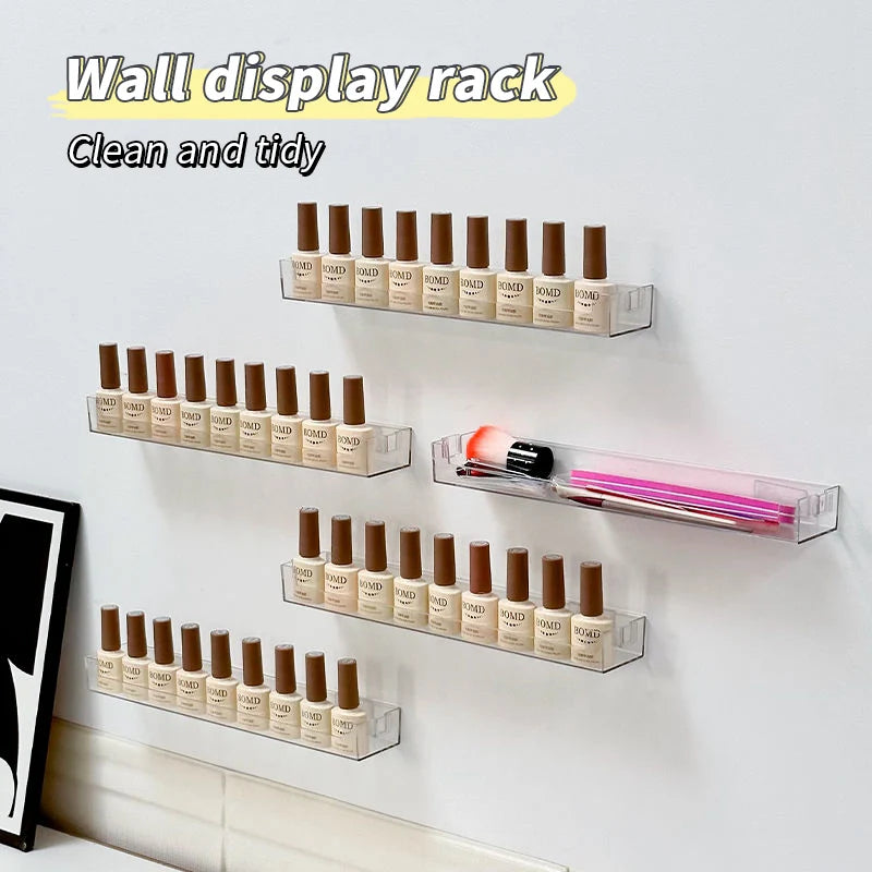 Wall-Mounted Clear Acrylic Display Rack for Dolls and Collectibles
