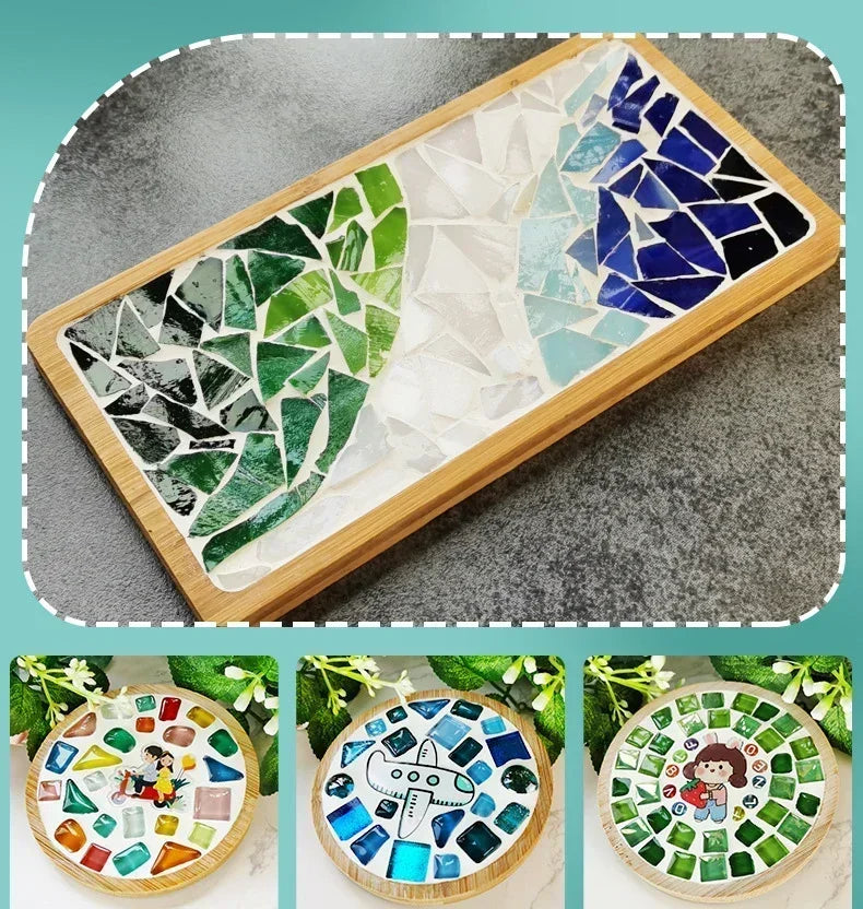DIY Bamboo Mosaic Coaster Kit for Kids