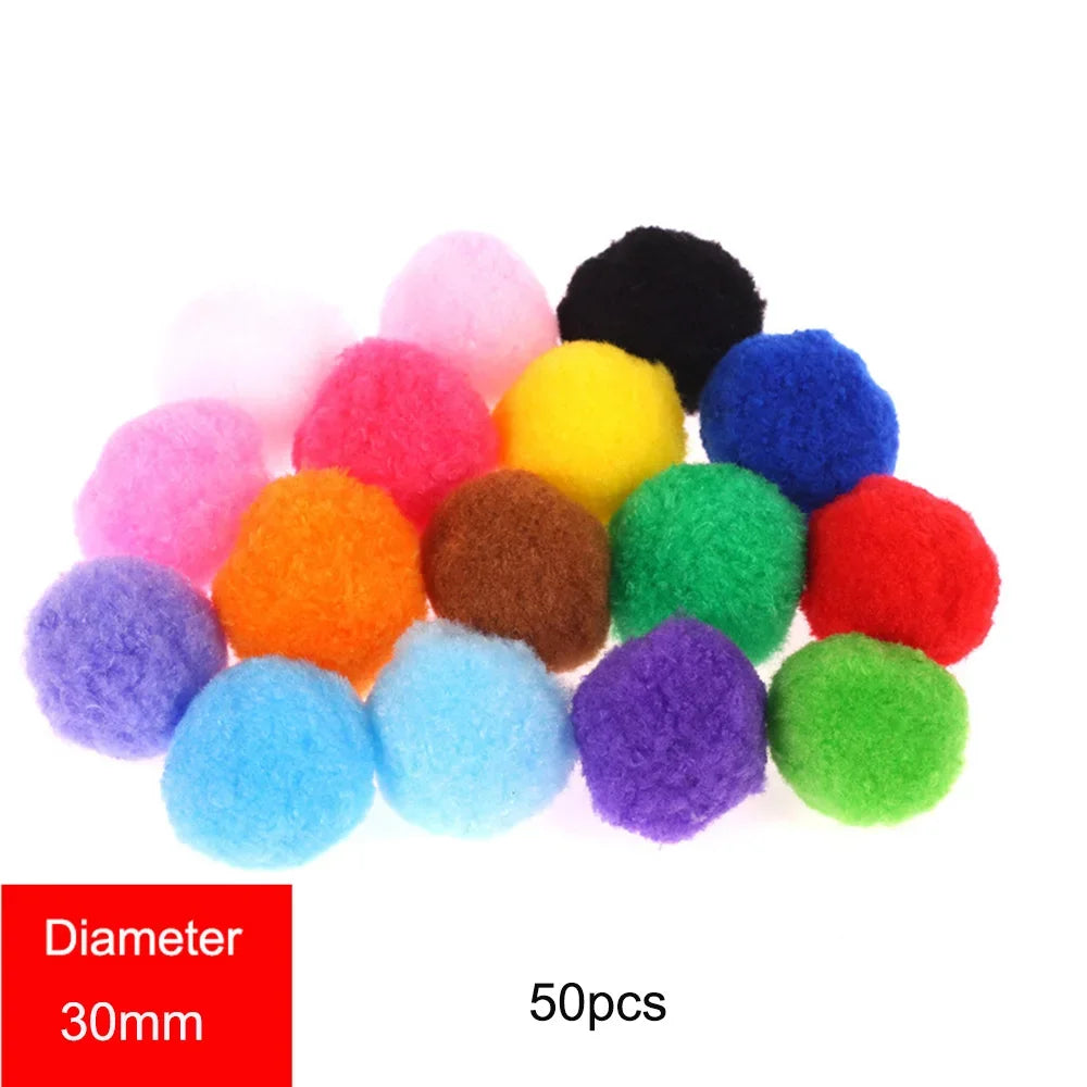 Mixed Size Fluffy Pom Pom Balls for DIY Crafts
