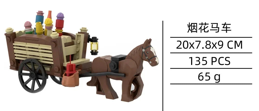 MOC Medieval Carriage & Military Weapons Set