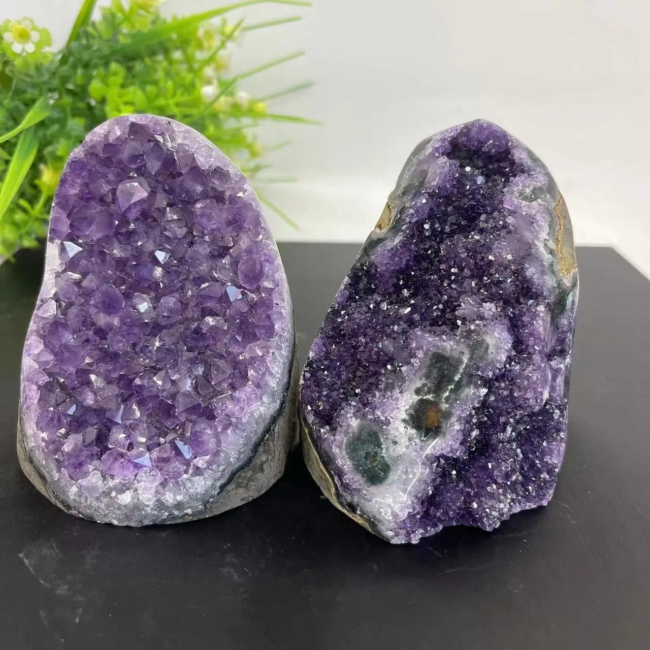Natural Amethyst Geode Crystal Cluster for Home or Reiki Use