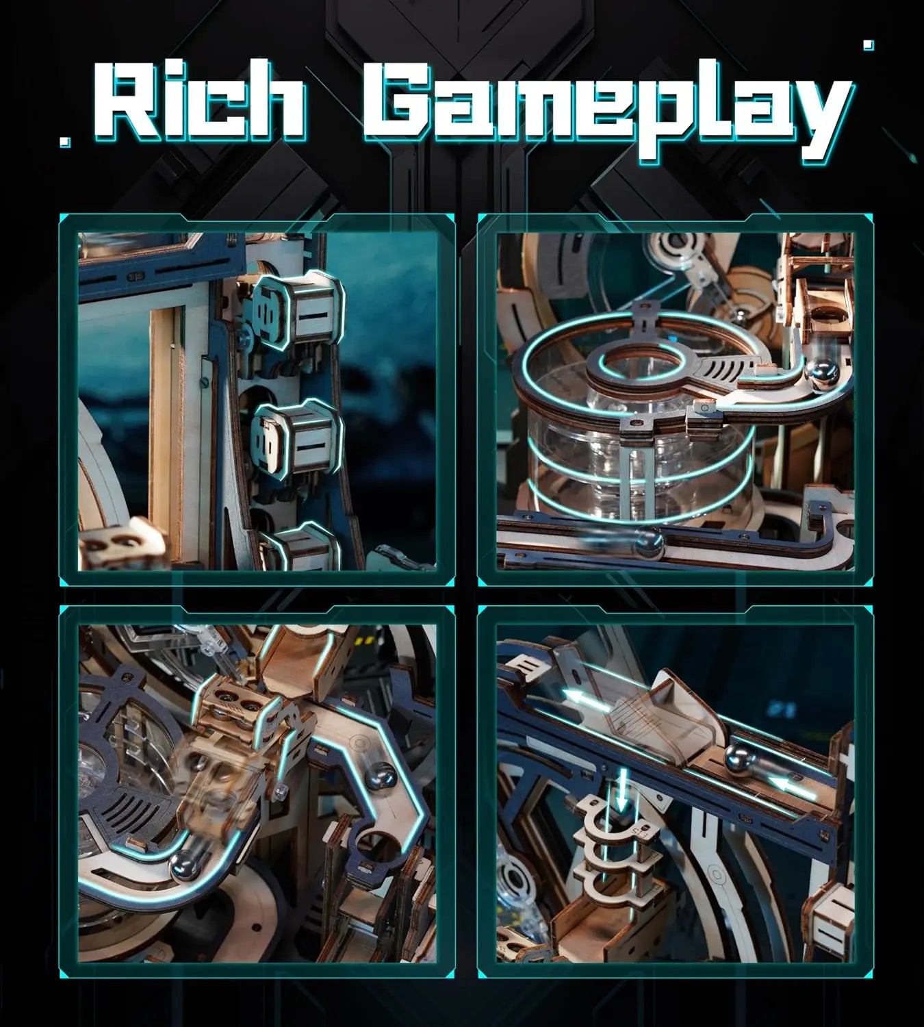 Robotime ROKR Electric Marble Spaceport 3D Puzzle