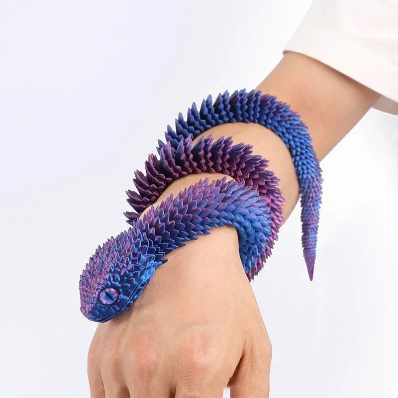 3D Printed Movable Snake – 2025 New Year Gift & Desktop Ornament