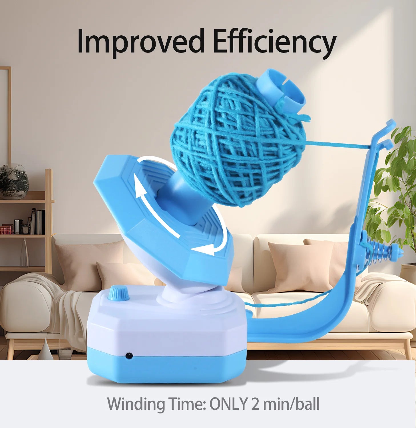 Electric Yarn Ball Winder – Automatic Yarn Dispenser for Crocheting & Knitting