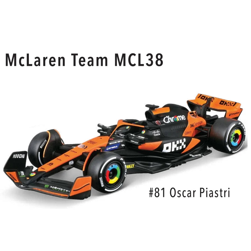 Bburago 1:43 F1 Diecast Model – McLaren MCL38 & AMG W15 (2024 GP Edition)