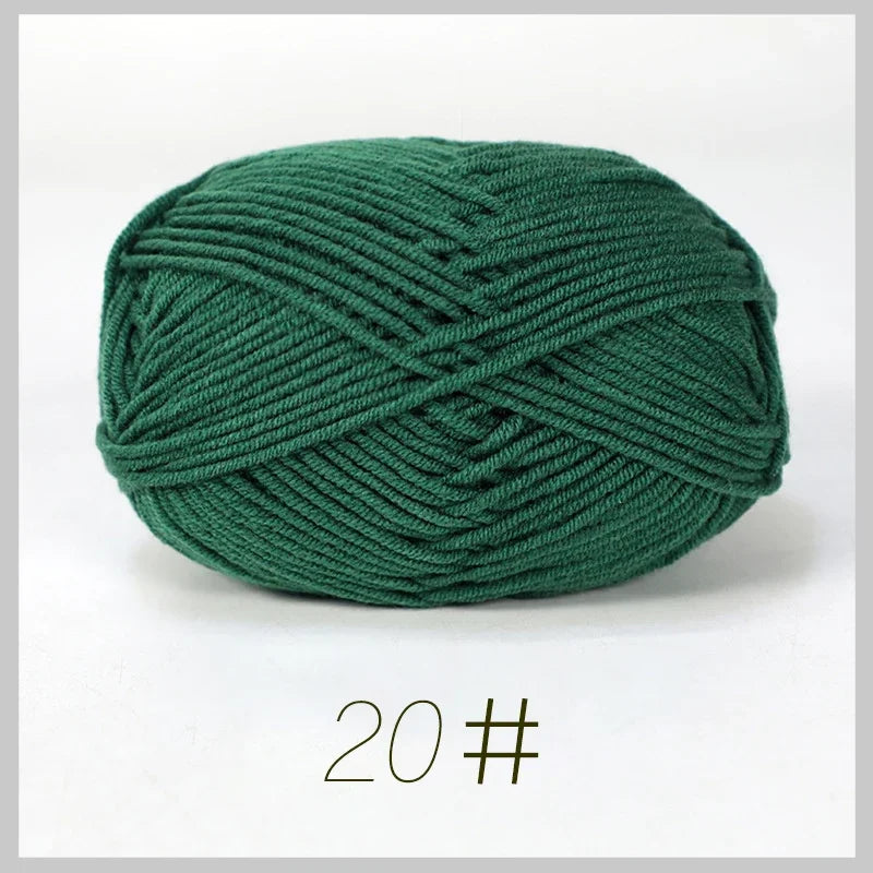 50g Soft Milk Cotton Yarn – Hand Knitting & Crochet Thread